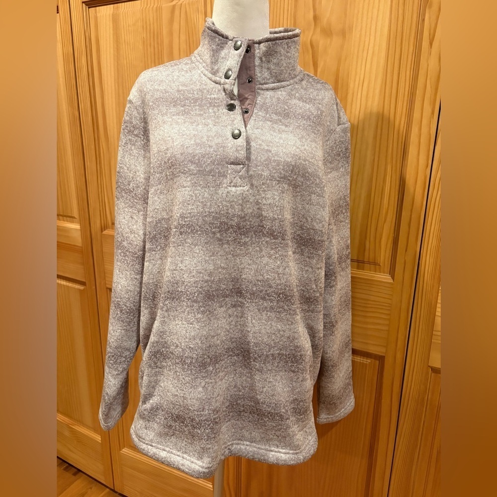 Natural Reflections Ombre Long-Sleeve Fleece Sweater Women’s M NWT